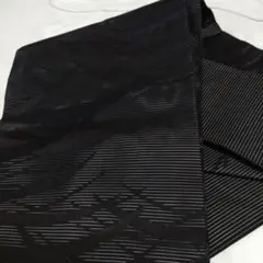 名古屋帯 ブラック系 幾何学模様