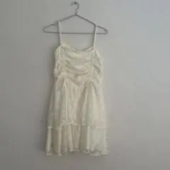 【GRL】花柄レースギャザーキャミミニワンピース[dk1442]