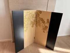 雛人形用 二曲屏風 桜柄 金屏風