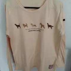 DOG ONLY SHOP 犬プリント長袖Tシャツ