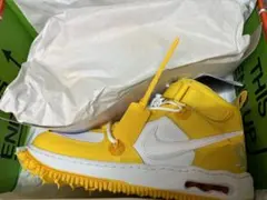 オフホワイトxナイキ ミッド SP レザー ホワイト アンド バーシティメイズ