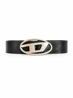 DIESEL ベルト ブラック レザー オーバルDロゴのサムネイル
