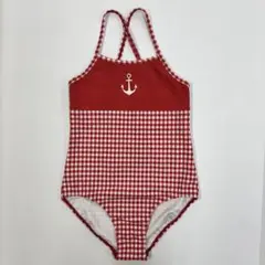 女の子　女子　水着　140㎝　チェック　ワンピース