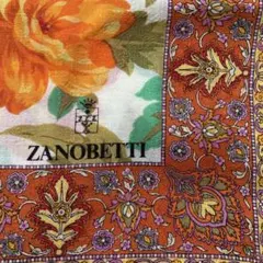 ZANOBETTI ハンカチ 花柄 オレンジ系のサムネイル