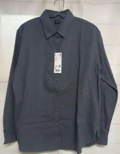 ユニクロ　ソフトブラッシュドシャツ　グレー　M