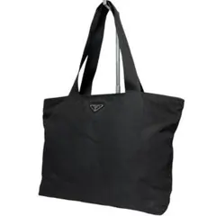 4269 良品 PRADA トートバッグ A4可 三角ロゴ 白タグ ナイロン 黒