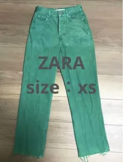 ZARA デニムパンツ 緑