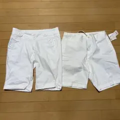 新品　白のハーフパンツ２枚　ユニクロとインポート