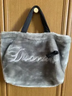 Discoat グレー ファートートバッグ