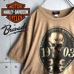 【入手困難!】ハーレーダビッドソン ブラバド 両面プリント Tシャツ USA古着