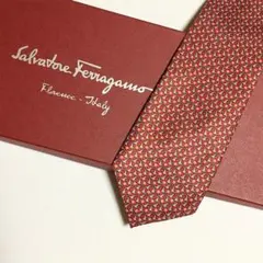未使用級 サルヴァトーレフェラガモ Ferragamo ネクタイ アニマル柄