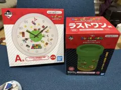一番くじ　スーパーマリオ　壁掛け時計　土管の貯金箱ラストワンセット