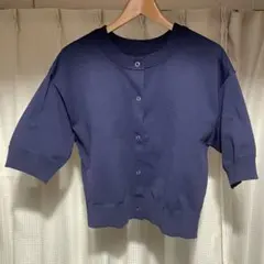 Discord/レディース/カーディガン/半袖/五分袖/ショート丈/丸襟