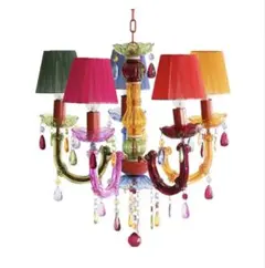 カラフル シャンデリア 5灯 LED対応 エアリゾーム