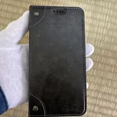 iphone 15 スマホケース レザー 手帳型フリップケース 黒