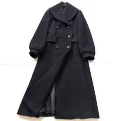 美品】MAX&Co. ダブルブレスト チェスターコート バージンウール 黒 M