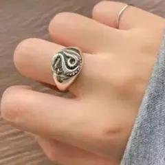 ヴィンテージ オーバル シルバー リング 925 刻印あり メキシカン