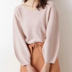 NATURAL BEAUTY BASIC 長袖ニット　ラメニット