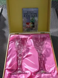 BOHEMIA クリスタル ワイングラス 2個セット