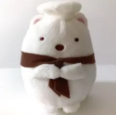 シェフの帽子をかぶった白いぬいぐるみ シェフの帽子をかぶったホワイトぬいぐるみ - メルカリ