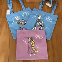 ディズニー100 ダイソー　トートバッグ　トイ・ストーリー　塔の上のラプンツェル