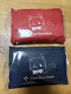 Glam Beautique 猫デザインエコバッグ 2色セット