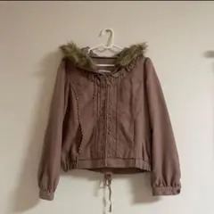 axes femme アクシーズファム ファー付きフードジャケット M