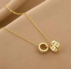 【爆売れ】 金アレ サージカルステンレス czダイヤ ネックレス トゥーリング✨