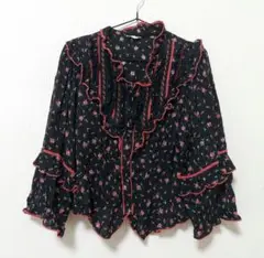 non non dorl 　ノンノンドール　ギンガムチェック　ジャケット　花柄 non non dorl ノンノンドール ギンガムチェック ジャケット 花柄