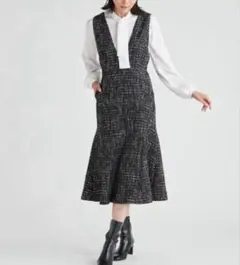 CELFORD ツイードジャンパードレス　ワンピース　36 ジャンパースカート