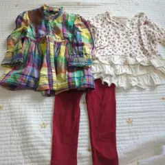 Ralph Lauren 18M チェック柄シャツとレギンスセット