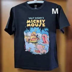 ユニクロ　ディズニーヴィンテージポスターコレクション　半袖Tシャツ　黒　М　美品