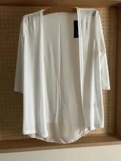 ✳︎ホワイト バックスリット7分袖 カーディガン