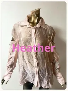 ☘️T23527☘️Heather オープンショルダー 長袖シャツのサムネイル