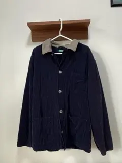 ネイビー コーデュロイ ジャケット　ベネトン