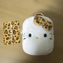 ハローキティ カラビナ付きミニポーチ　ヒョウ柄
