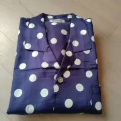 未使用　G-HOUSE 水玉模様 パジャマ ネイビー