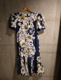 超希少正規品　ISLAND FEAST　Hawaiianフラダンス花柄ドレス美品