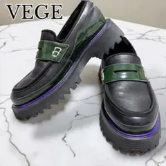 VEGE ベジ Tank Mocha レザー 厚底ローファー 38のサムネイル