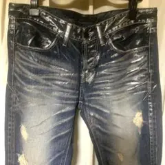 FUGA ダメージブーツカットデニム　　ペイント加工