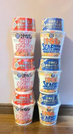 完全メシ 6食 汁なしカップヌードル3食 シーフード3食のサムネイル