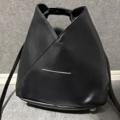 メゾンマルジェラ MM6 ジャパニーズ レザー 2way ショルダー　ブラック