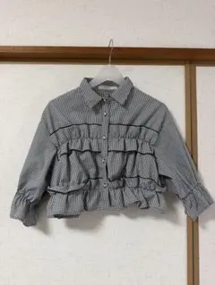 OLIVE des OLIVE ギンガムチェックブラウス