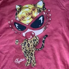 Hysteric mini ヒョウ柄キャラクター長袖？七部袖？薄手Tシャツ