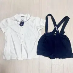 familiar ファミリア　半袖シャツ サスペンダー付きパンツ セット 90