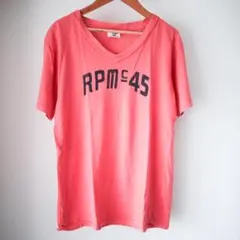 【良品】45rpm ロゴプリント Tシャツ Vネックのサムネイル