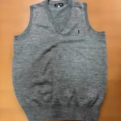 グレー ニット Vネック スクールベスト　イーストボーイベスト