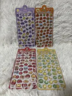と*こ様 果物・野菜デザイン ステッカー 4シートセット