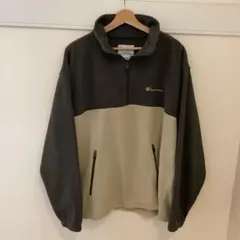 【Champion 】ハーフジップ＊フリースジャケット XL
