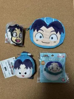 忍たま乱太郎 フェイスポーチ バッジ　きり丸 4点セット　まとめ売り